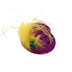 Plush Appeal, LLC Party Supplies Mini Purple Top Hat With Yellow Feather And Green Stone (Each)