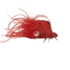 Mardi Gras Spot Party Supplies Mini Red Top Hat With Red Feather And Silver Stone (Each) 1 Mardi Gras Spot Party Supplies Mini Red Top Hat With Red Feather And Silver Stone (Each)