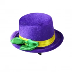 Plush Appeal, LLC Party Supplies Mini Purple, Green And Gold Top Hat (Each)