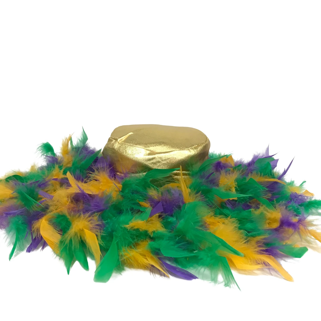 Sale Gold Lame Hat With Purple, Green And Gold Feathers (Each) Party Supplies 4 Sale Gold Lame Hat With Purple, Green And Gold Feathers (Each) Party Supplies