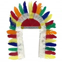 Sale Multicolor Rainbow Feather Head Dress (Each)