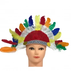 Sale Multicolor Indian Feather Head Dress (Pallet - 480 Pieces) Party Supplies
