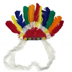 Sale Party Supplies Rainbow Feather Head Dress (Each)