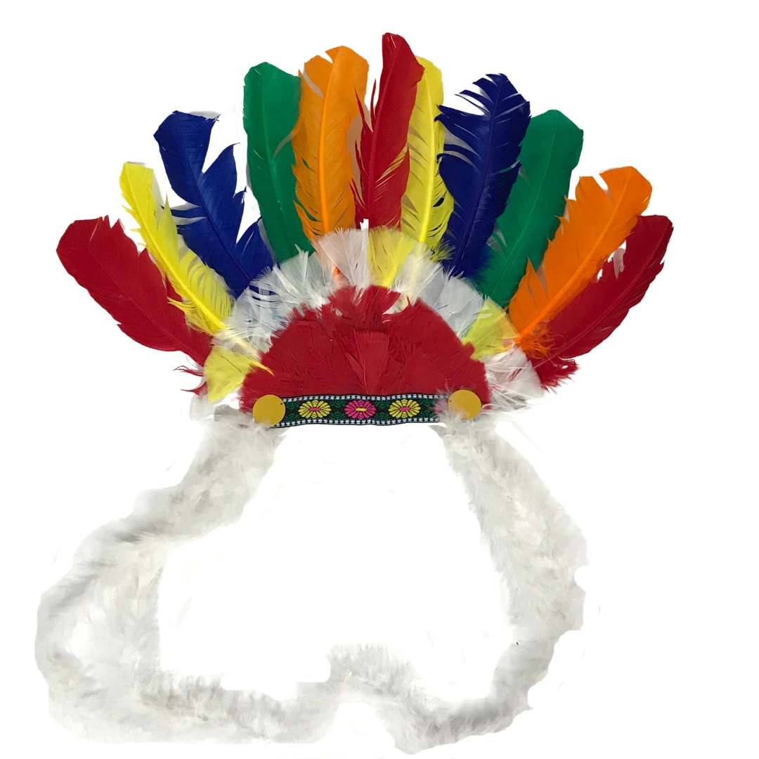 Sale Party Supplies Rainbow Feather Head Dress (Each) 3 Sale Party Supplies Rainbow Feather Head Dress (Each)