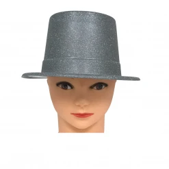 Plush Appeal, LLC Silver Glittered Top Hat (Each) Party Supplies 5 Plush Appeal, LLC Silver Glittered Top Hat (Each) Party Supplies