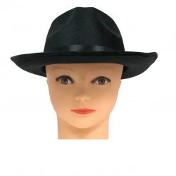 Mardi Gras Spot Black Felt Fedora (Each) Party Supplies