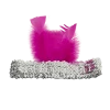 Sale Silver Sequin Headband With Hot Pink Feather On Side (Each) 1 Sale Silver Sequin Headband With Hot Pink Feather On Side (Each)