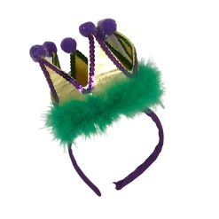 Plush Appeal, LLC Purple, Green And Gold Crown Head Bopper (Each)