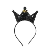 Mardi Gras Spot Black And Gold Sequin Crown Headband (Each) Headbands 1 Mardi Gras Spot Black And Gold Sequin Crown Headband (Each) Headbands