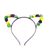 '- No Manufacturer - Headbands Mardi Gras Floral Cat Ears Headband (Each)