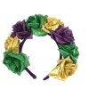 - No Manufacturer - Purple, Green And Gold Flower Headband (Each)