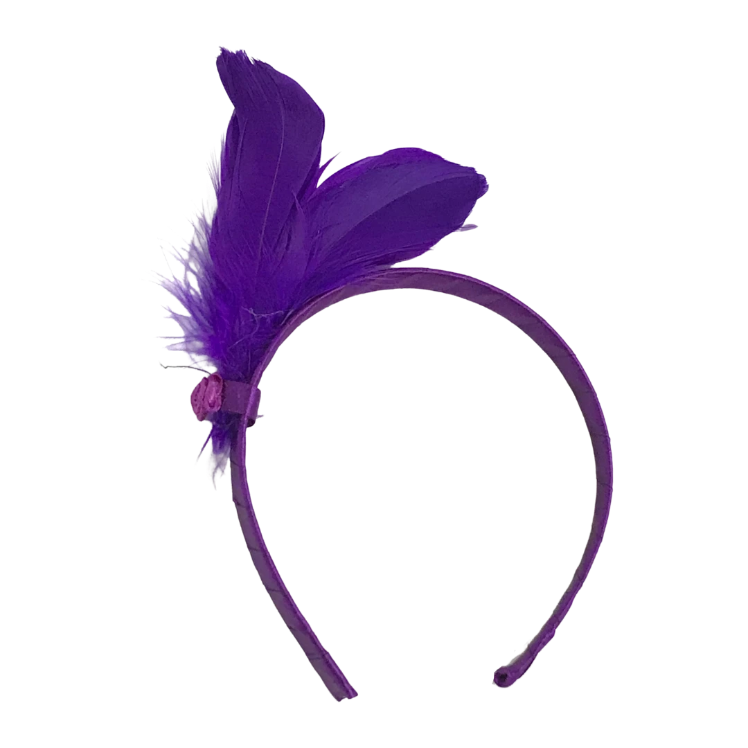 Sale Headbands Purple Headband With Purple Feathers (Dozen) Sale Headbands Purple Headband With Purple Feathers (Dozen)