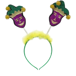 Sale Purple Comedy Face Head Bopper With Yellow Fur (Each) Headbands