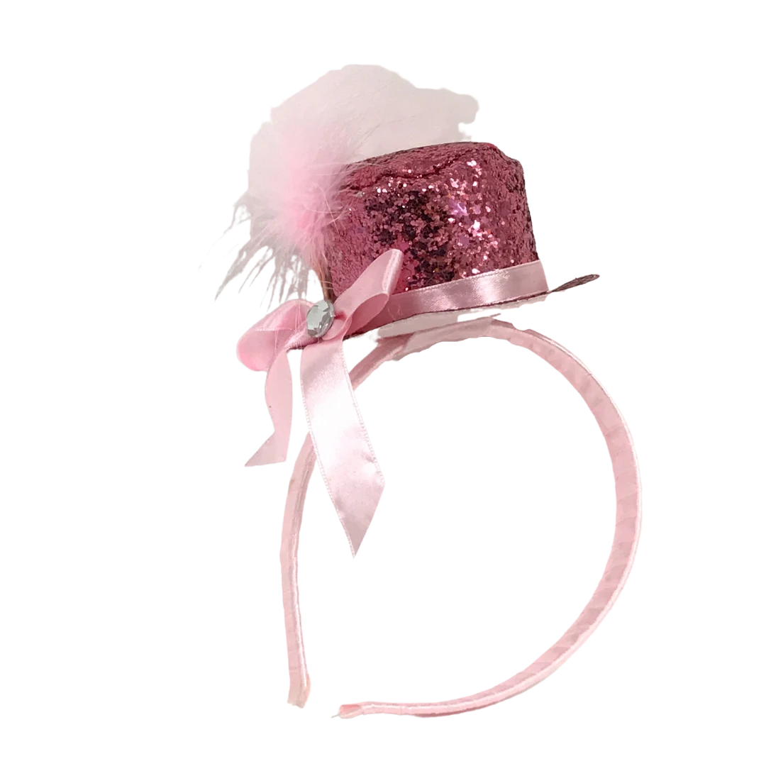 Sale Headbands Light Pink Glitter Party Hat Headband (Each) 3 Sale Headbands Light Pink Glitter Party Hat Headband (Each)