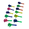 Mardi Gras Spot Toys Assorted Color Hand Clapper 7.5" (Dozen) 2 Mardi Gras Spot Toys Assorted Color Hand Clapper 7.5" (Dozen)