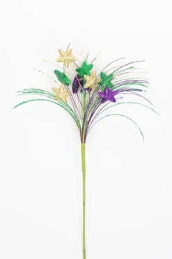 Plush Appeal, LLC 14" Purple, Green And Gold Spray With Stars (Each) Tableware