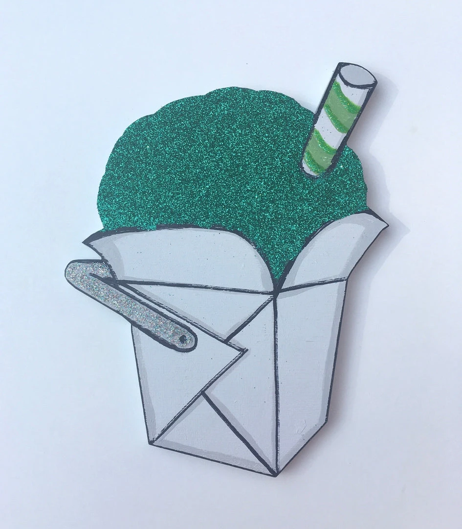 Plush Appeal, LLC Snowball - Green Wooden Ornament (Each) Plush Appeal, LLC Snowball - Green Wooden Ornament (Each)