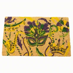 - No Manufacturer - Gifts & Apparel Mardi Gras Mask Door Mat (Each)
