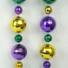 SBDOZEN 48" Purple, Green And Gold Graduated Balls Necklace (Dozen) Beads 1 SBDOZEN 48" Purple, Green And Gold Graduated Balls Necklace (Dozen) Beads