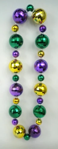 SBDOZEN 48" Purple, Green And Gold Graduated Balls Necklace (Dozen) Beads