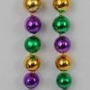 SB55250 48" 50mm Purple, Green And Gold Round Balls Necklace (Each) 1 SB55250 48" 50mm Purple, Green And Gold Round Balls Necklace (Each)