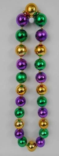 SBDOZEN 48" 50mm Purple, Green And Gold Round Balls Necklace (Dozen) Beads