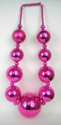 SBDOZEN Beads 52" 25/80/100/150mm Pink Round Balls Necklace (Dozen)