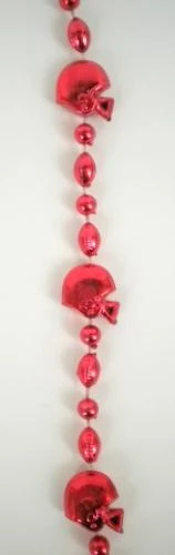 SBDOZEN Beads 36" Red Football Helmet Bead Necklace (Dozen)
