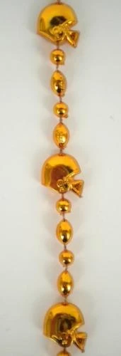 SBDOZEN Beads 36" Orange Football Helmet Bead Necklace (Dozen)