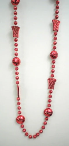 Sale 36" Metallic Red Basketball Bead Necklace (Each) Beads