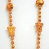 SBDOZEN 36" Metallic Orange Basketball Bead Necklace (Dozen)