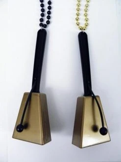 SBDOZEN 33" 7.5mm Gold Noisemaker Black Or Gold Beads (Dozen)