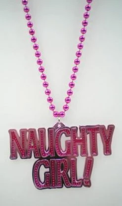 Sale 36" 8mm Hot Pink Naughty Girl Bead (Each) Beads