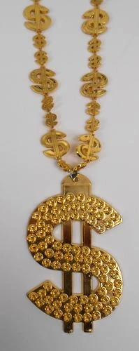 SBDOZEN 36" Dollar Sign Bead With 5" Dollar Sign Medallion (Dozen)