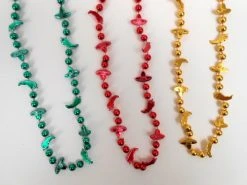 Sale Beads 36" Metallic Red, Green And Gold Fiesta MOT Bead (Dozen)