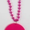 SBDOZEN 33" 7mm Metallic Hot Pink Bead Necklace With 2.5" Hot Pink Disc (Dozen) 1 SBDOZEN 33" 7mm Metallic Hot Pink Bead Necklace With 2.5" Hot Pink Disc (Dozen)