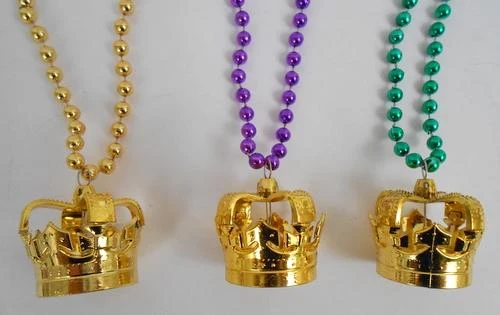 SBDOZEN Purple, Green And Gold Mardi Gras Crown Necklace (Dozen) Beads 3 SBDOZEN Purple, Green And Gold Mardi Gras Crown Necklace (Dozen) Beads