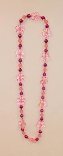 SBDOZEN 38" Acrylic Pink Daisy Bead Necklace (Dozen) Beads