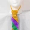 SBDOZEN Purple, Green And Gold Beaded Tie (Dozen) Beads