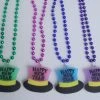 SBDOZEN 33" 7mm Bead With Assorted Color Happy New Year Top Hat Light-Up Necklace (Dozen) Beads