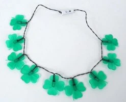 SBDOZEN Beads LED Clover Necklace With 9 Green Lights (Dozen)