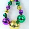 SBDOZEN Beads 48" 80/150/200mm Purple, Green And Gold Balls Necklace (Dozen)