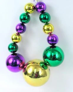 SBDOZEN Beads 48" 80/150/200mm Purple, Green And Gold Balls Necklace (Dozen)