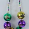 SB61625 48" 100mm Ball With Fleur De Lis Print Purple Green Gold (Each)