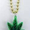 Sale Beads 33" 7mm Gold With MJ Leaf Light-Up Necklace (Each)