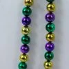 SB48875 Beads 54" 30mm Purple, Green And Gold Round Balls Necklace (Each) 2 SB48875 Beads 54" 30mm Purple, Green And Gold Round Balls Necklace (Each)