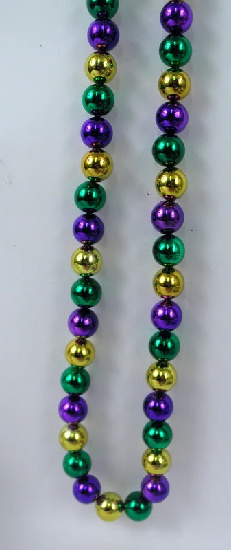 SB48875 Beads 54" 30mm Purple, Green And Gold Round Balls Necklace (Each) 3 SB48875 Beads 54" 30mm Purple, Green And Gold Round Balls Necklace (Each)