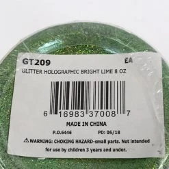Mardi Gras Spot 8oz Glitter - Holographic Bright Lime (Each) Party Supplies