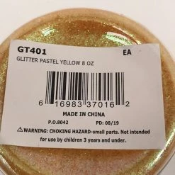 Mardi Gras Spot 8oz Glitter - Pastel Yellow (Each)