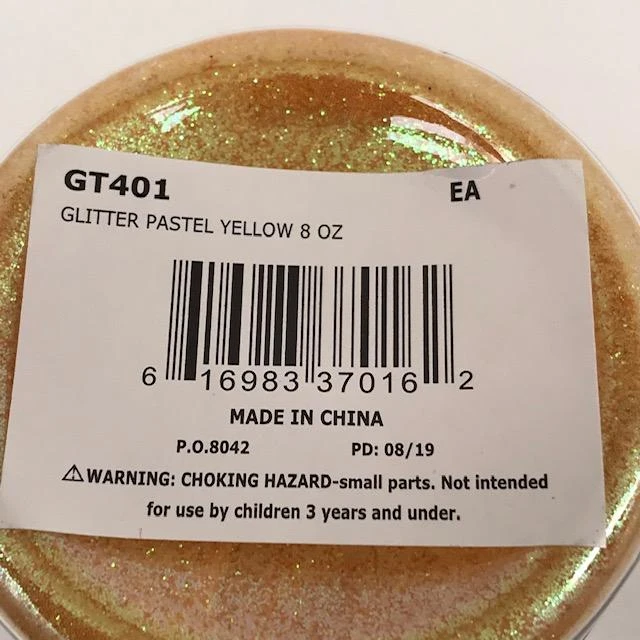 Mardi Gras Spot 8oz Glitter - Pastel Yellow (Each) 4 Mardi Gras Spot 8oz Glitter - Pastel Yellow (Each)